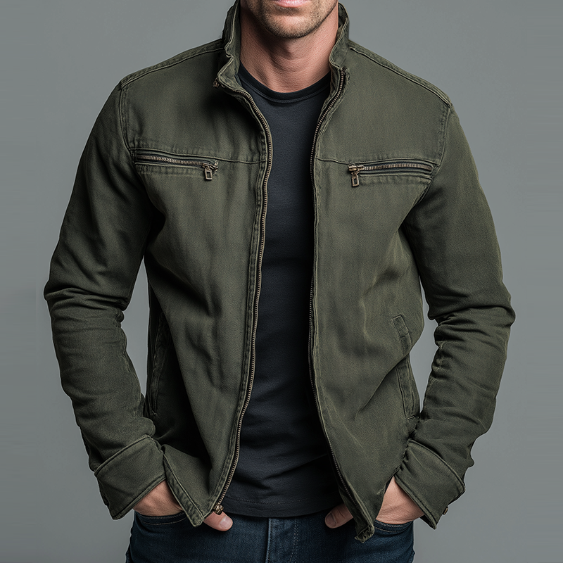 Men's Zip Front Utility Jacket
