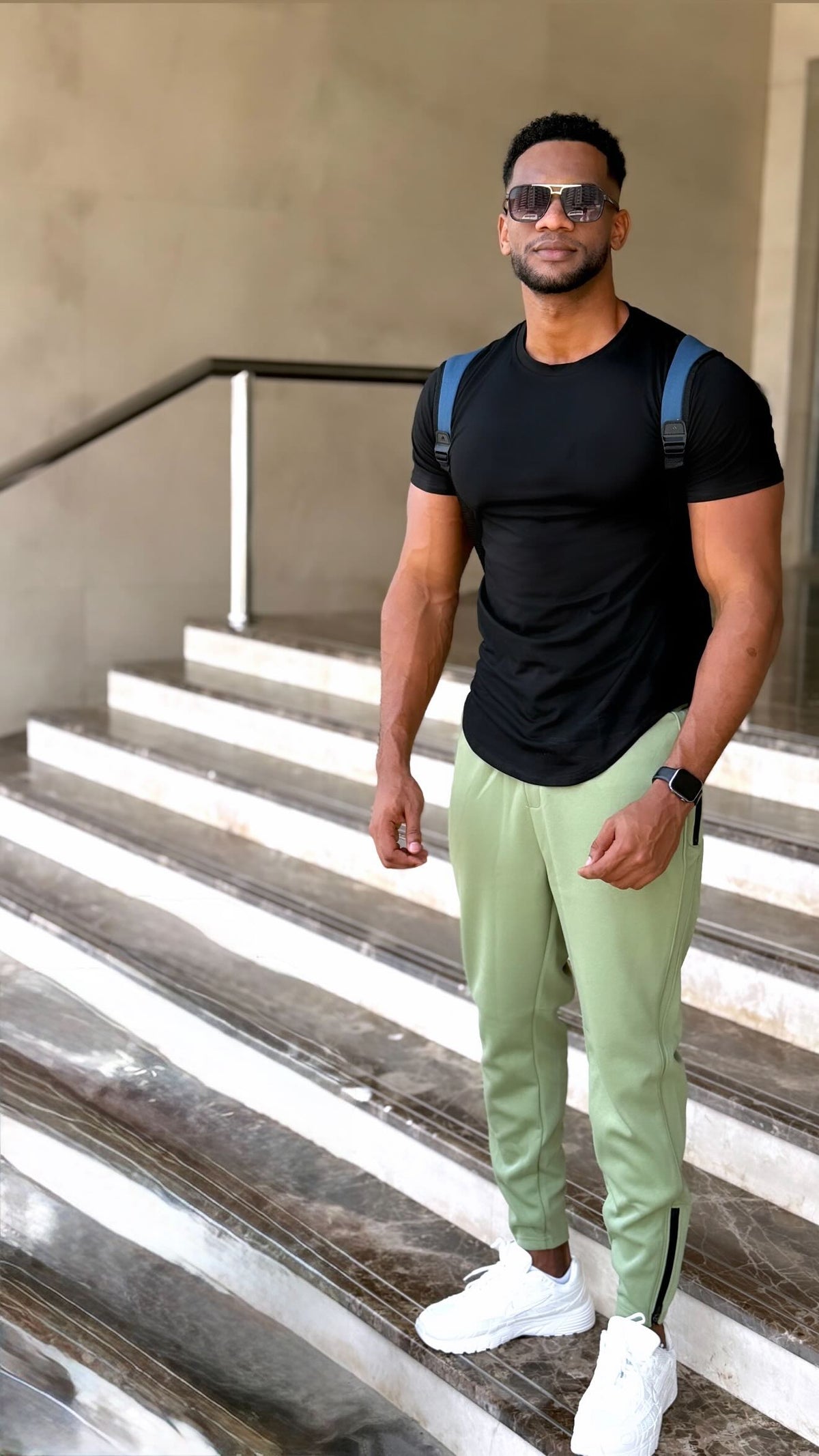 Men's Tapered Joggers with Zip Pockets
