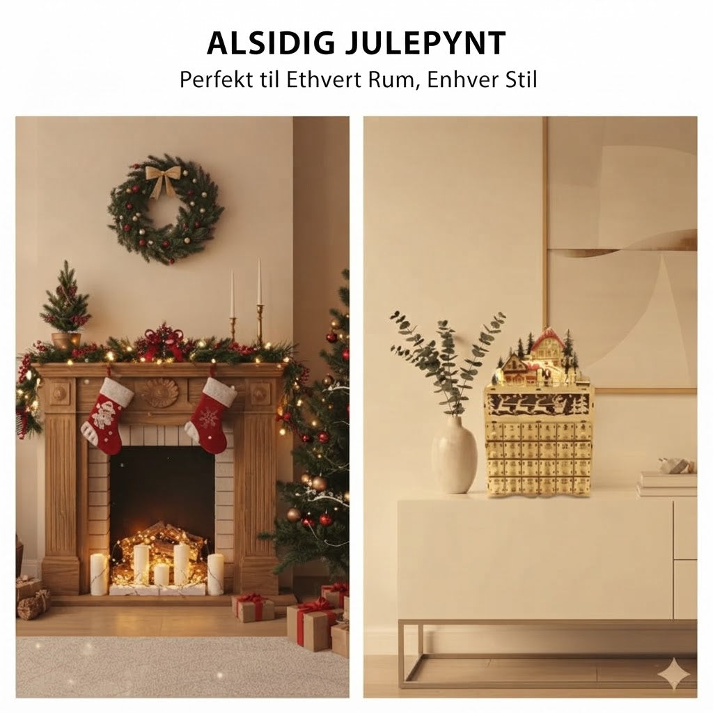 Wooden Advent Calendar with Reindeer Scene | 24 Drawers