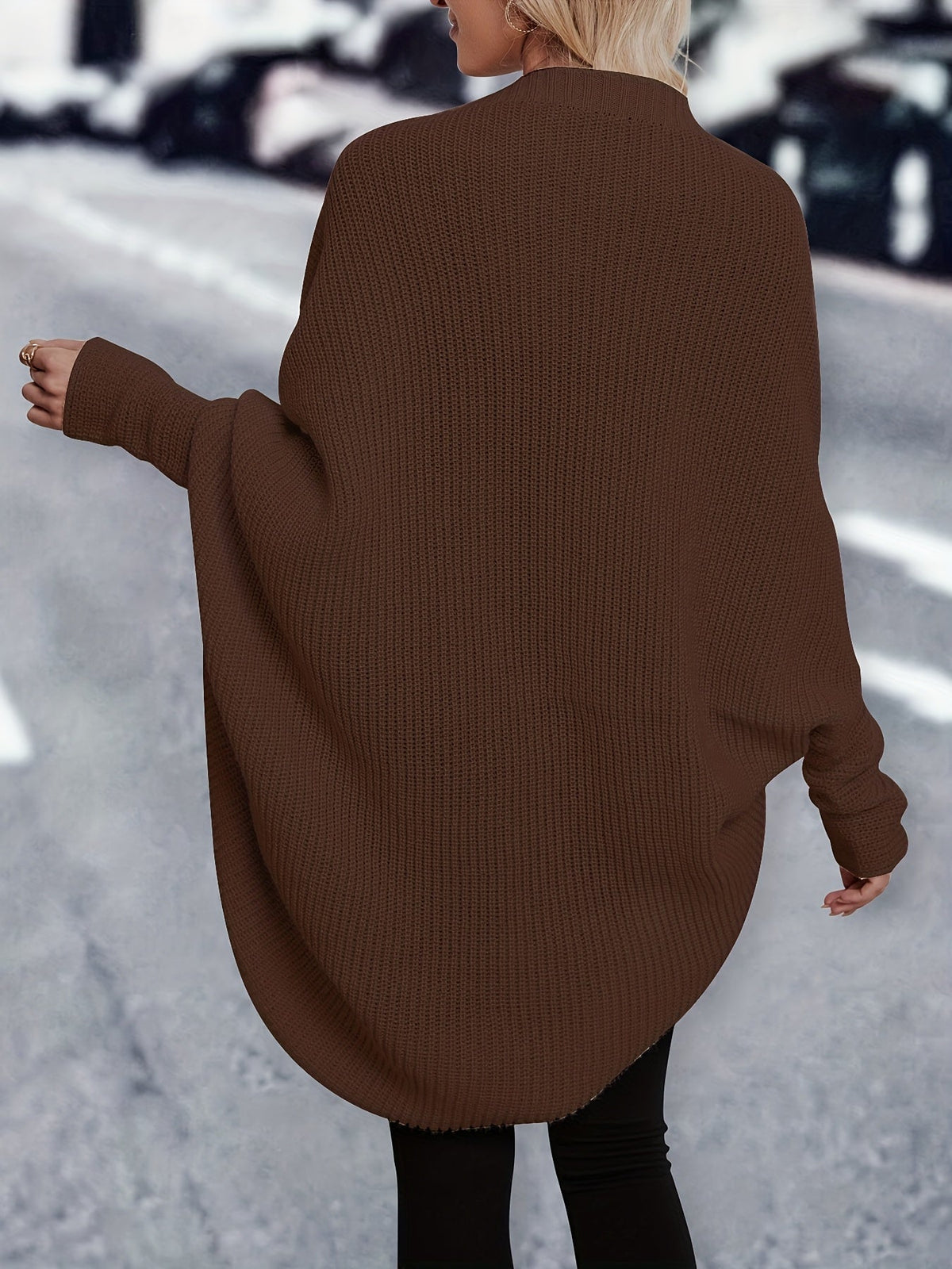 Women's Longline Cardigan | Open Front Knit Layer
