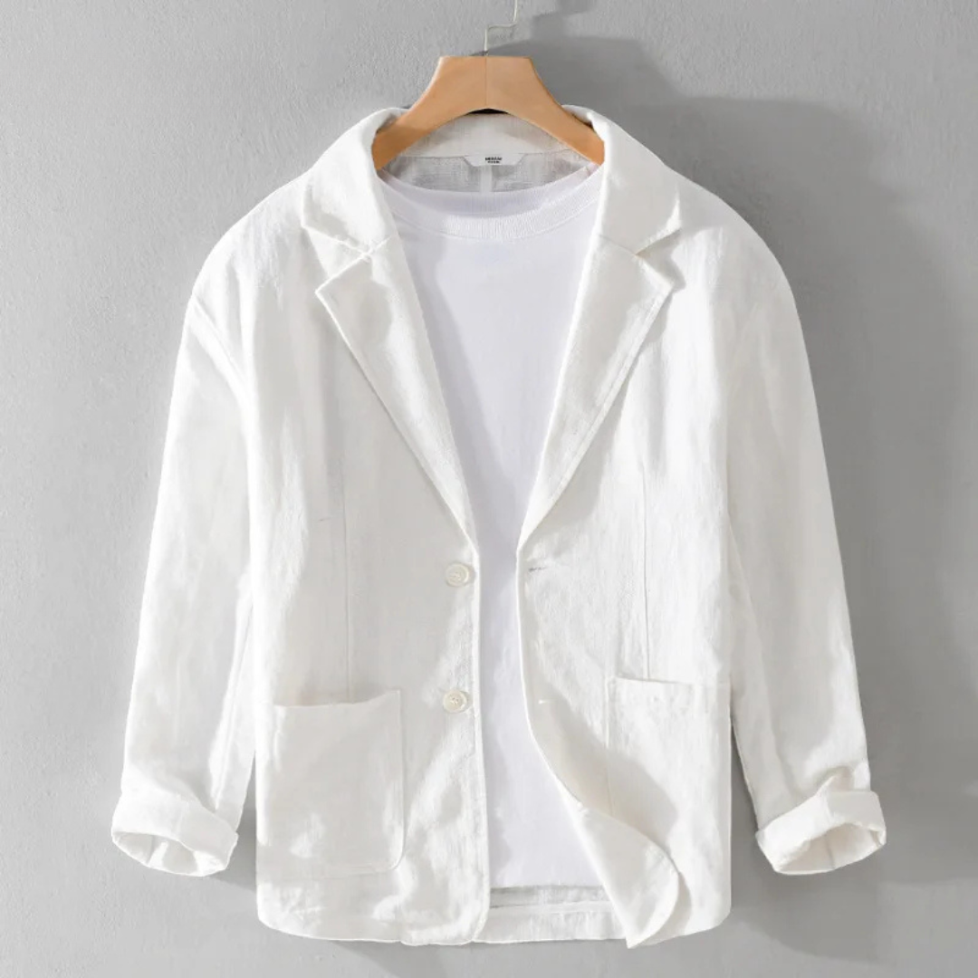 Men's Casual Linen Blend Blazer Jacket