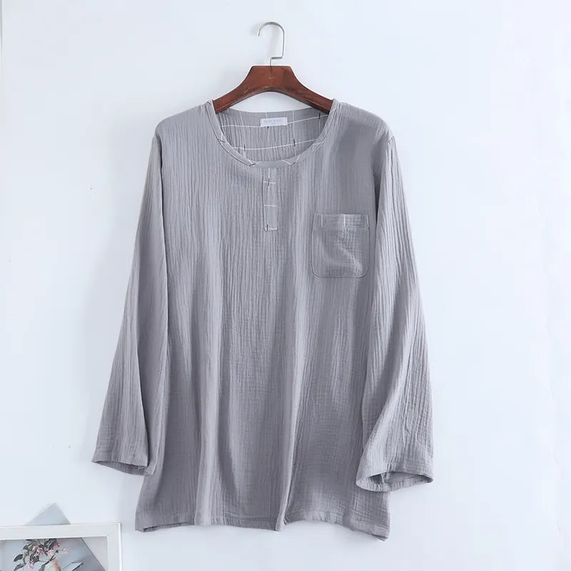 Ensemble de pyjama homme grande taille en coton | Vêtement d'intérieur confortable