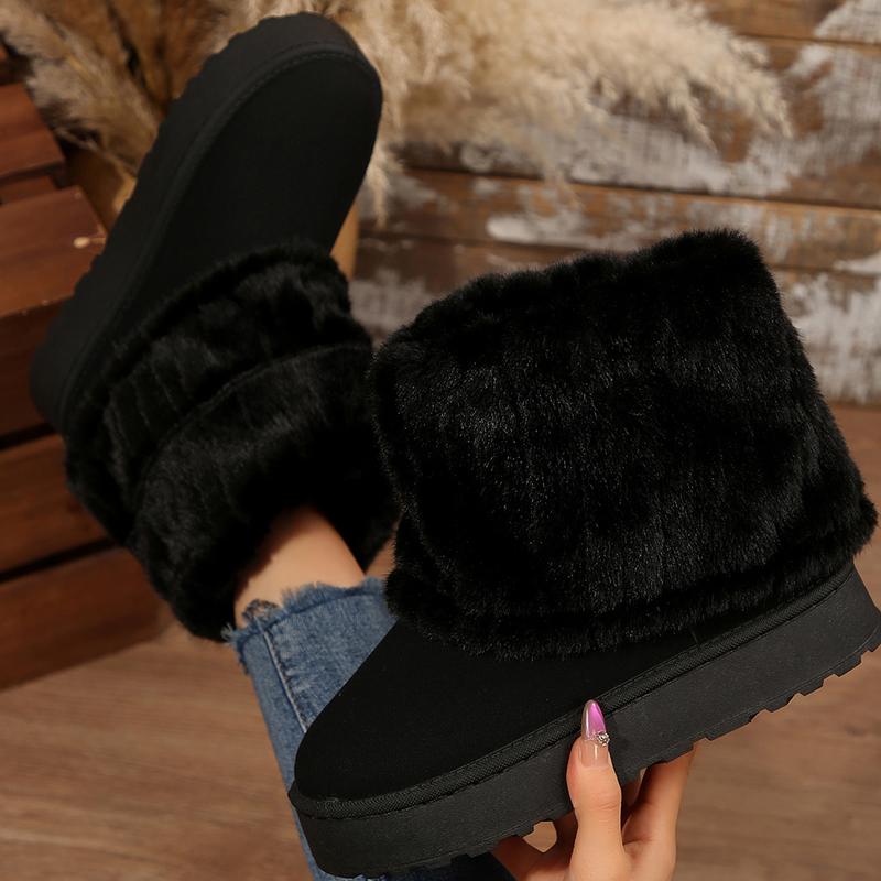 Women's Waterproof Snow Boots with Faux Fur Lining