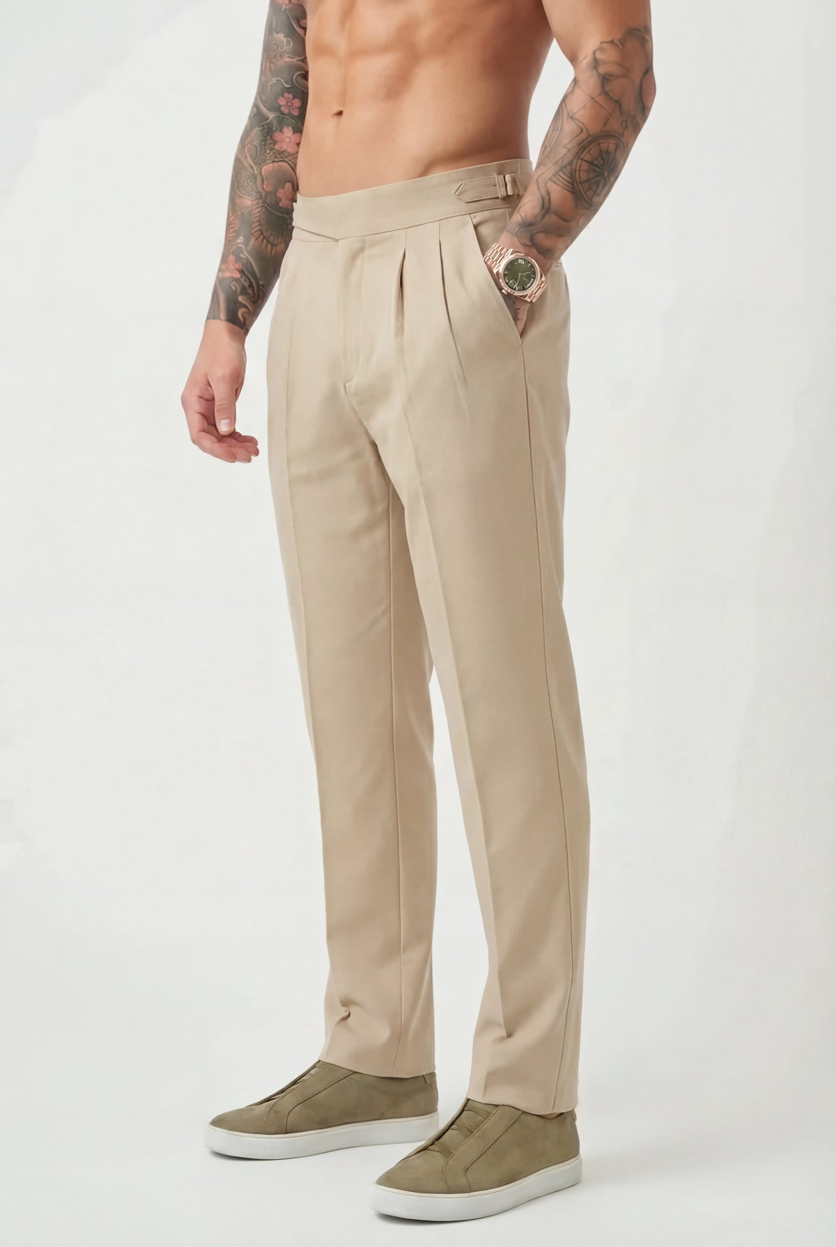 Men’s Pleated Tailored Trousers
