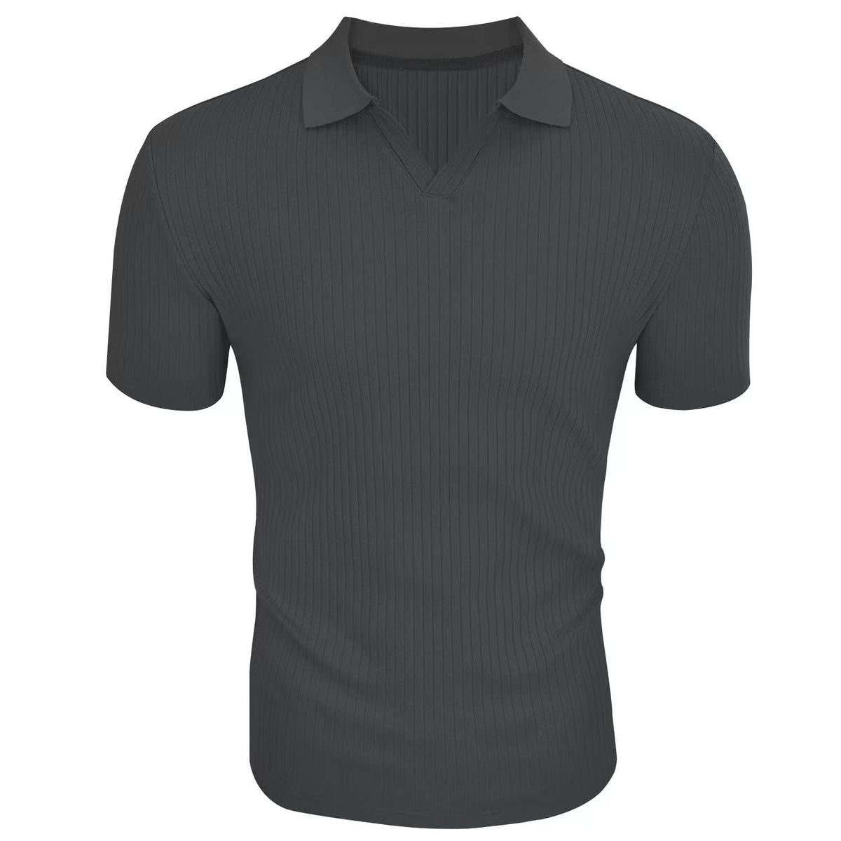 Polo texturé pour homme | Haut en maille ajusté à manches courtes