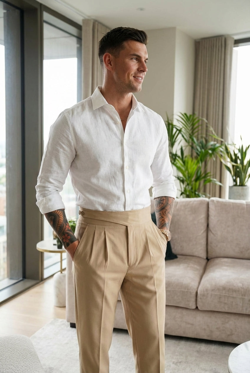 Men’s Pleated Tailored Trousers