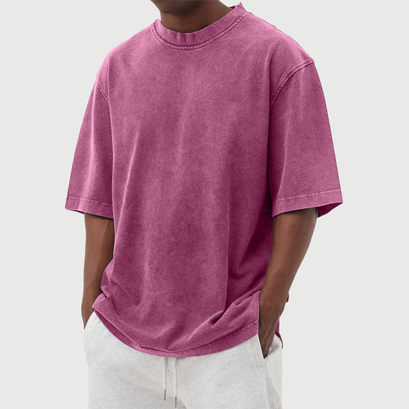 Oversized Crew Neck T-Shirt with Dropped Shoulder