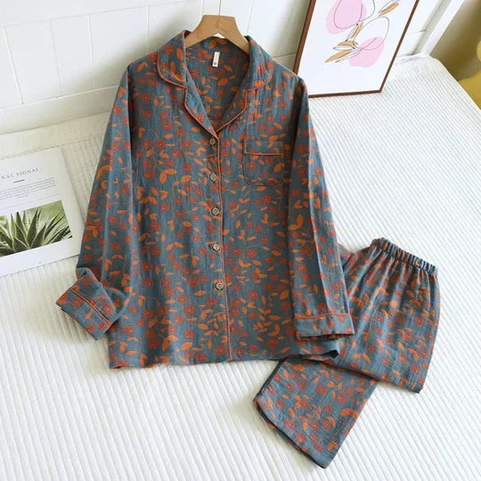 Women’s Floral Print Long Sleeve Pyjama Set