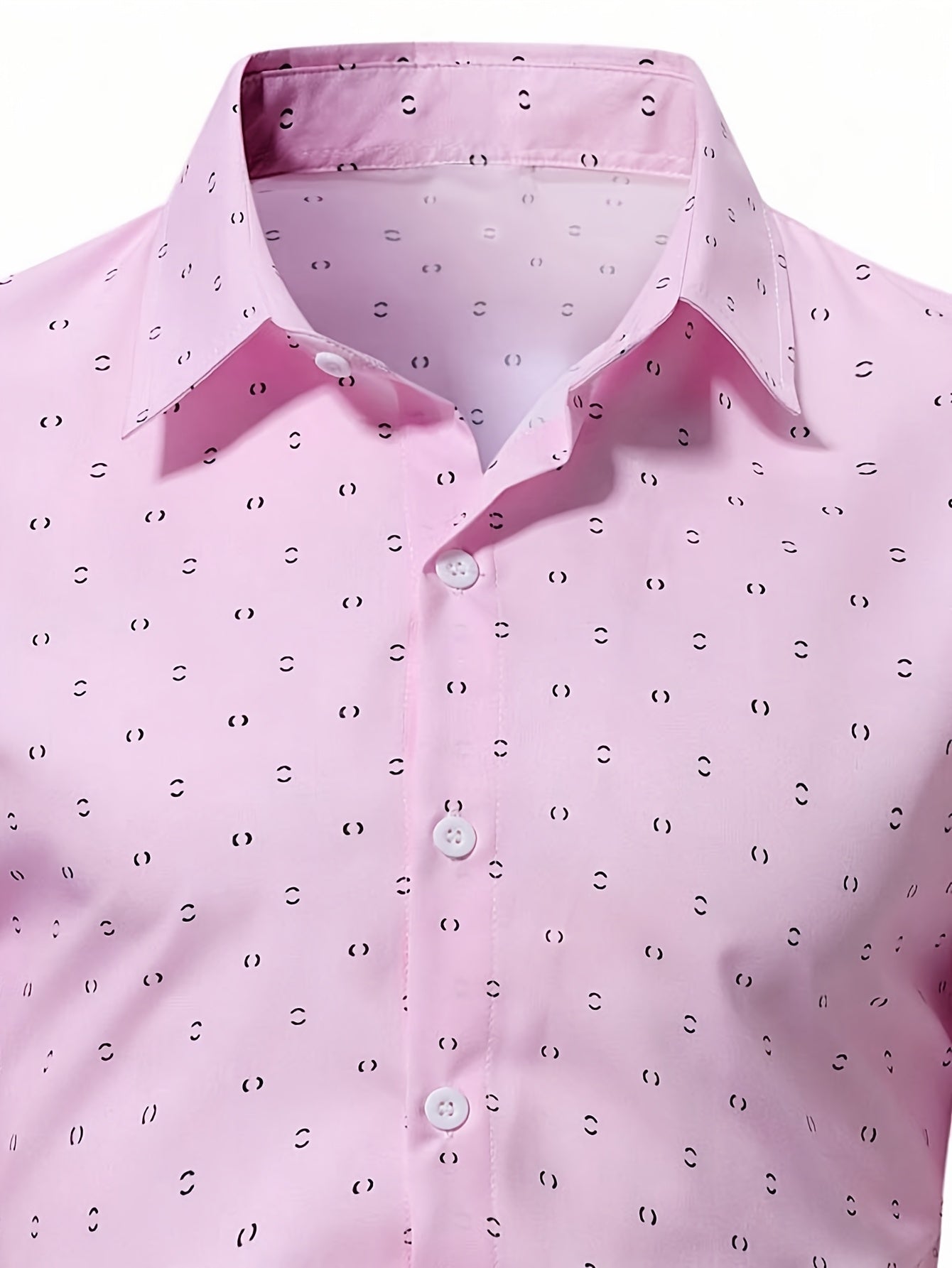 Chemise à manches courtes pour homme à imprimé géométrique