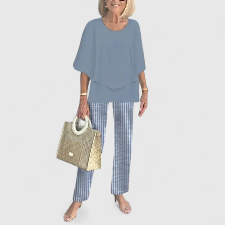 Women’s Layered Top & Floral Trousers Co-Ord Set