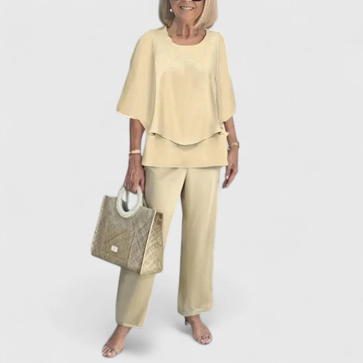 Women’s Layered Top & Floral Trousers Co-Ord Set