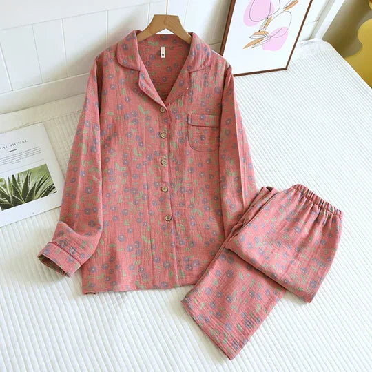 Women’s Floral Print Long Sleeve Pyjama Set