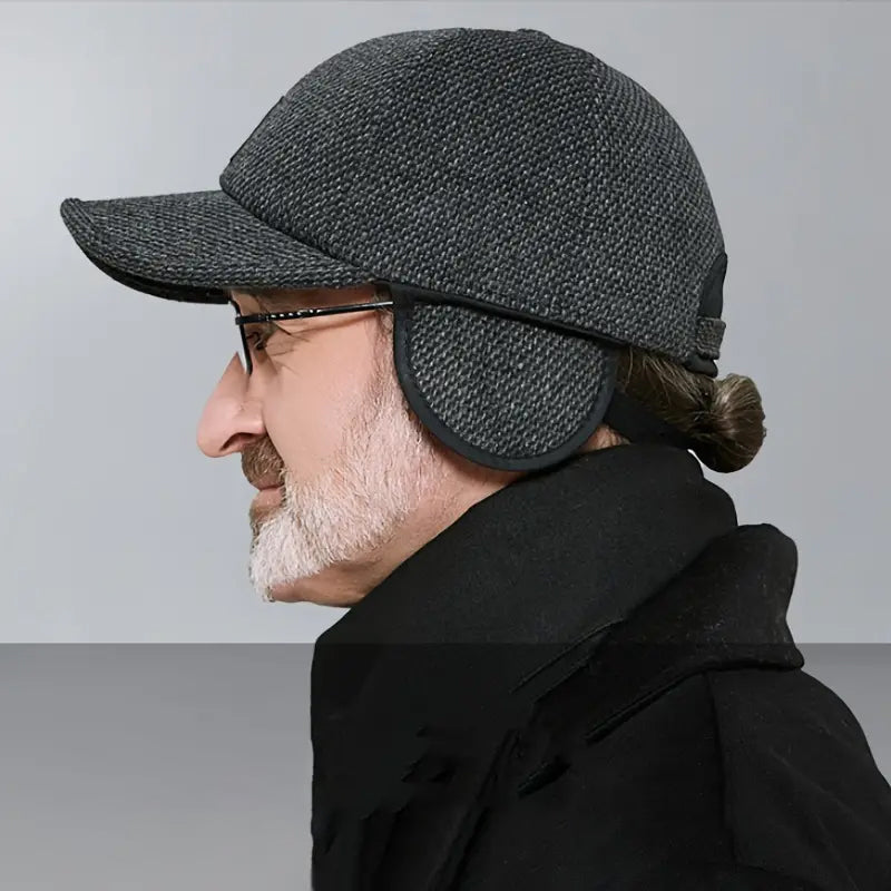 Casquette de baseball style tweed à visière incurvée