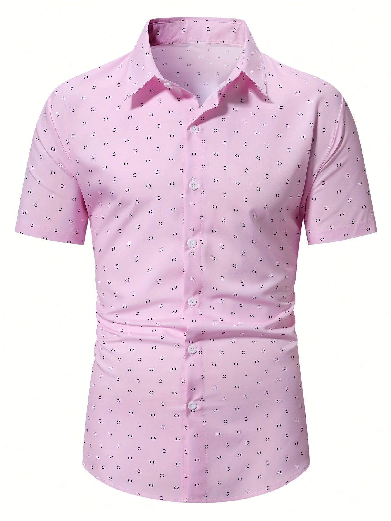 Chemise à manches courtes pour homme à imprimé géométrique