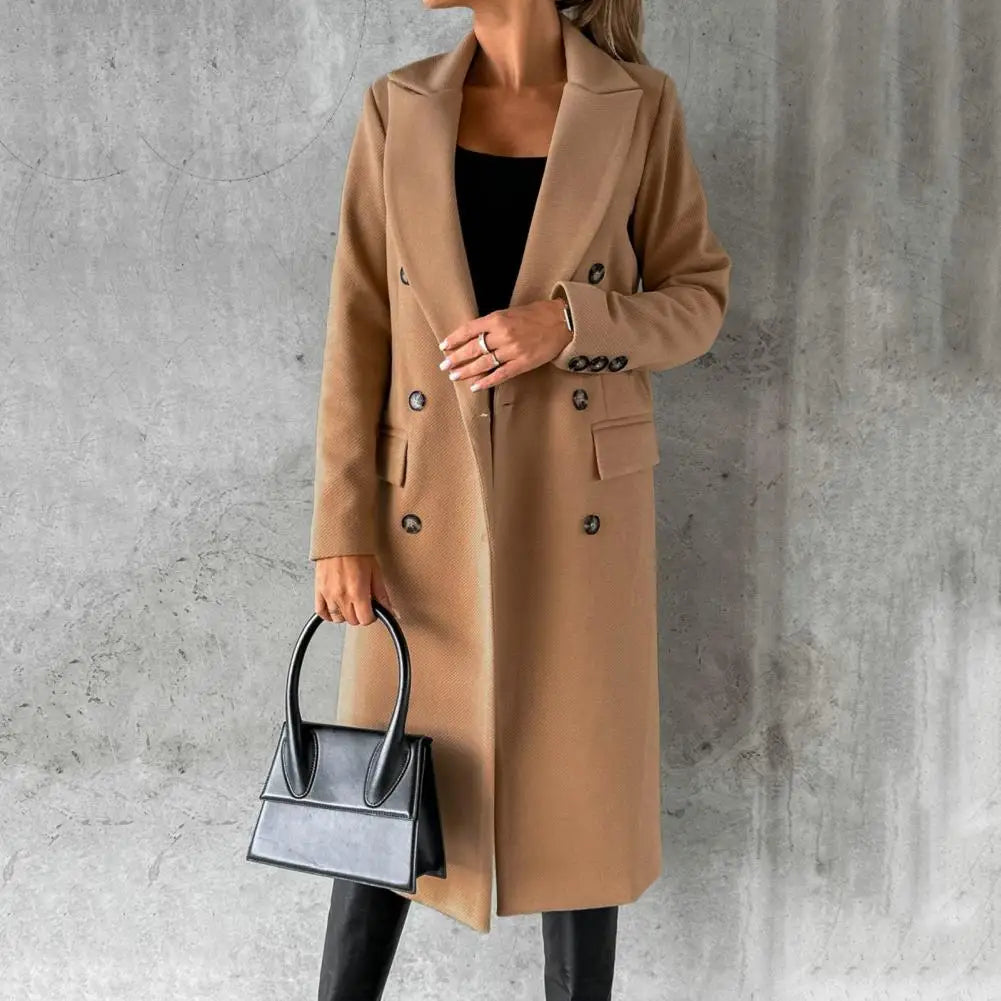 Women’s Double-Breasted Longline Tailored Coat