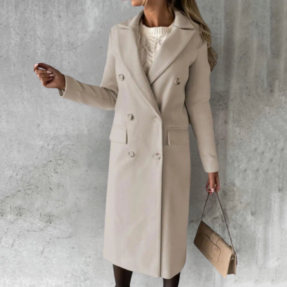 Women’s Double-Breasted Longline Tailored Coat