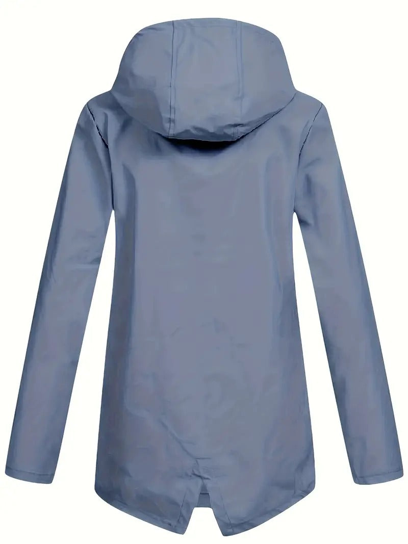 Veste de pluie imperméable pour femme avec capuche doublée en polaire