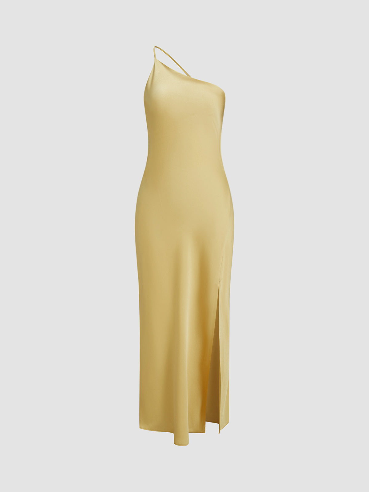 Satin Slip Maxi Dress with Cowl Back and Thin Straps