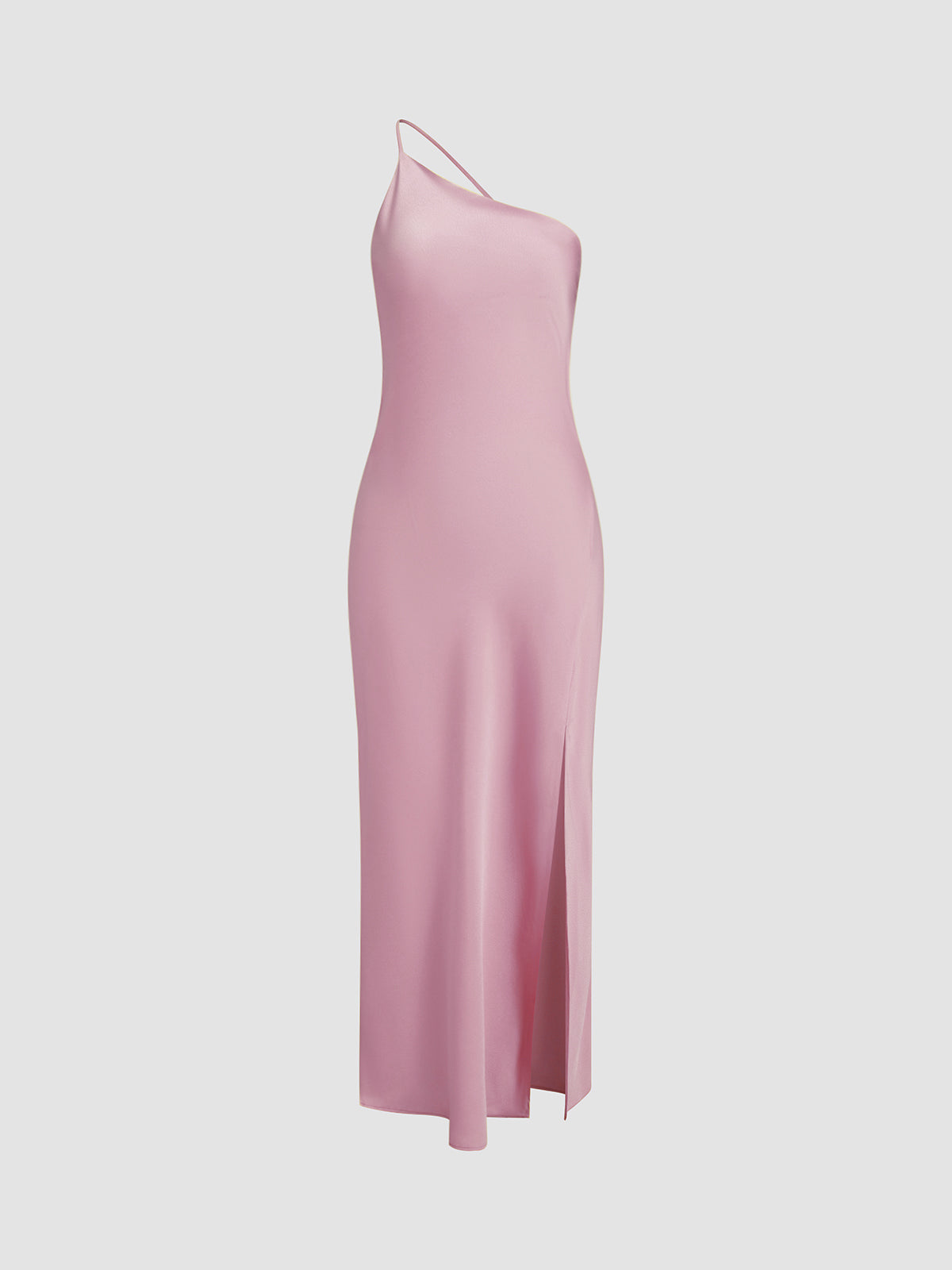 Satin Slip Maxi Dress with Cowl Back and Thin Straps