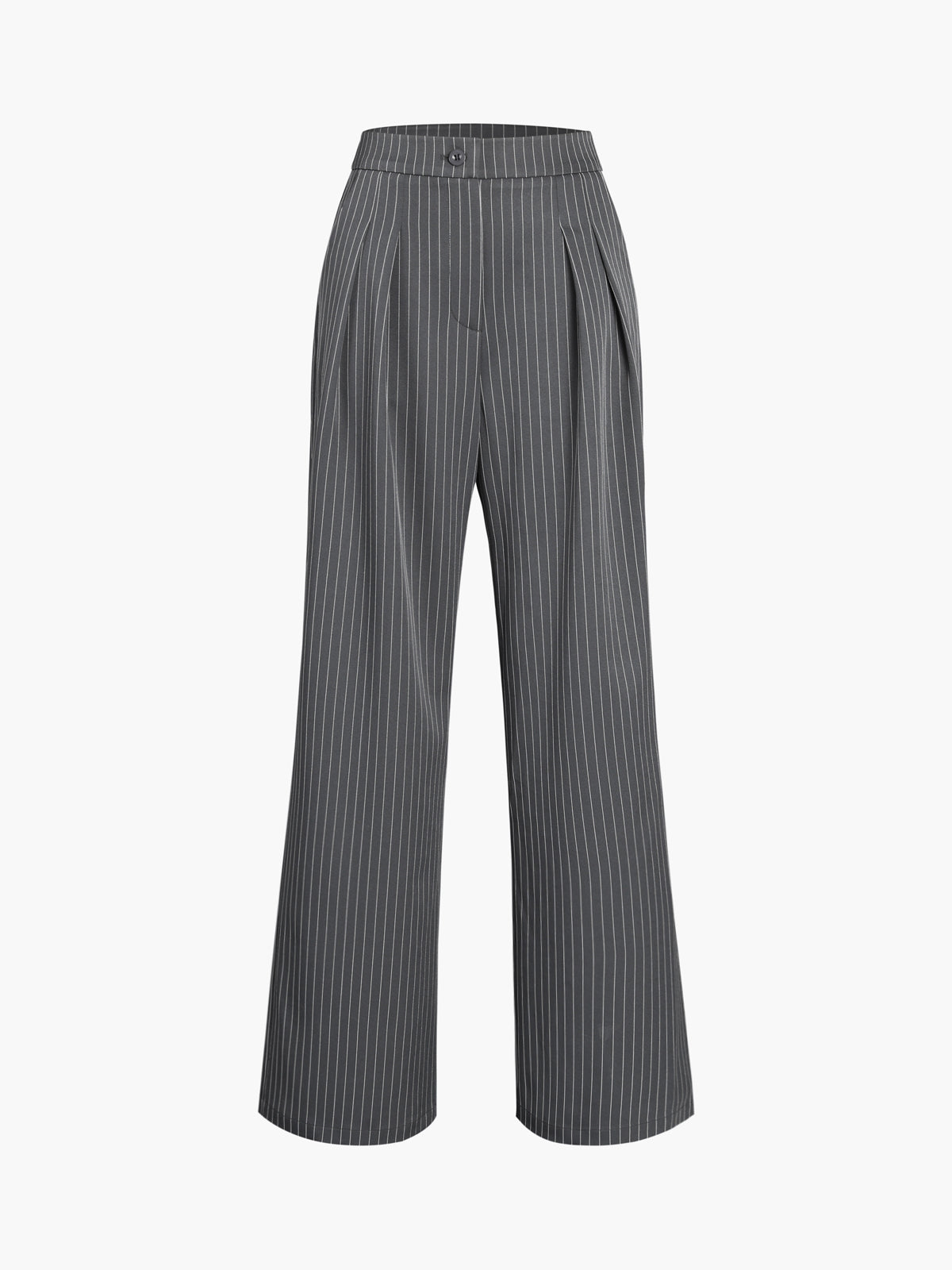 Women's High-Waisted Pinstripe Wide-Leg Pants