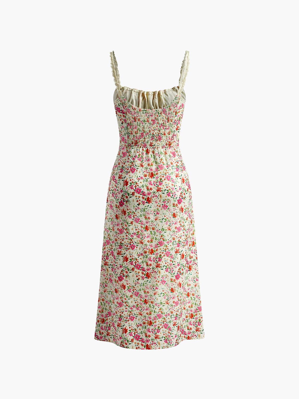 Women's Floral Tie Front Midi Sundress