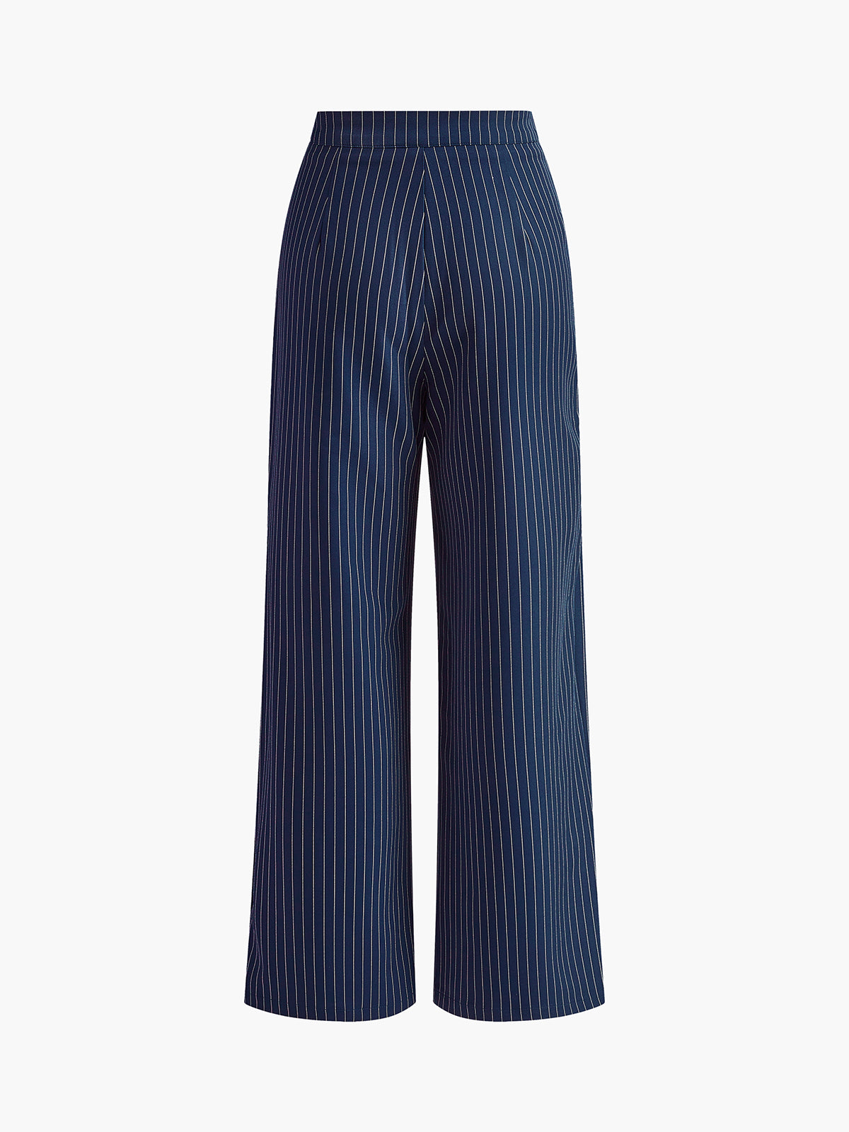 Women's High-Waisted Pinstripe Wide-Leg Pants
