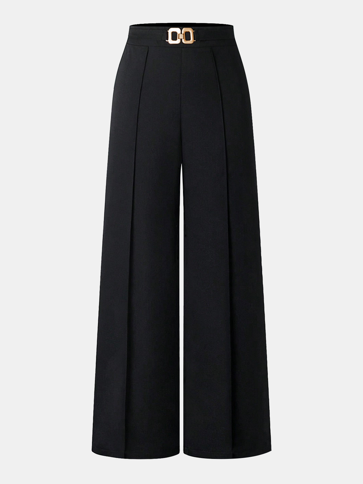 Women's High Waisted Wide Leg Trousers with Elasticated Waist