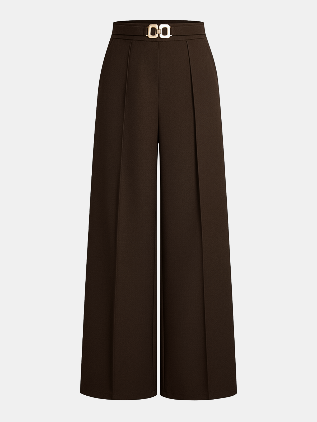Women's High Waisted Wide Leg Trousers with Elasticated Waist