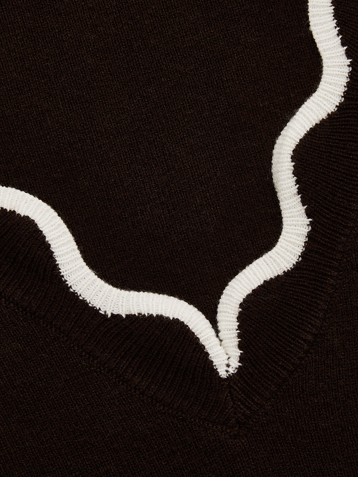 Women's Wool Blend Knit Jumper with Scalloped Trim