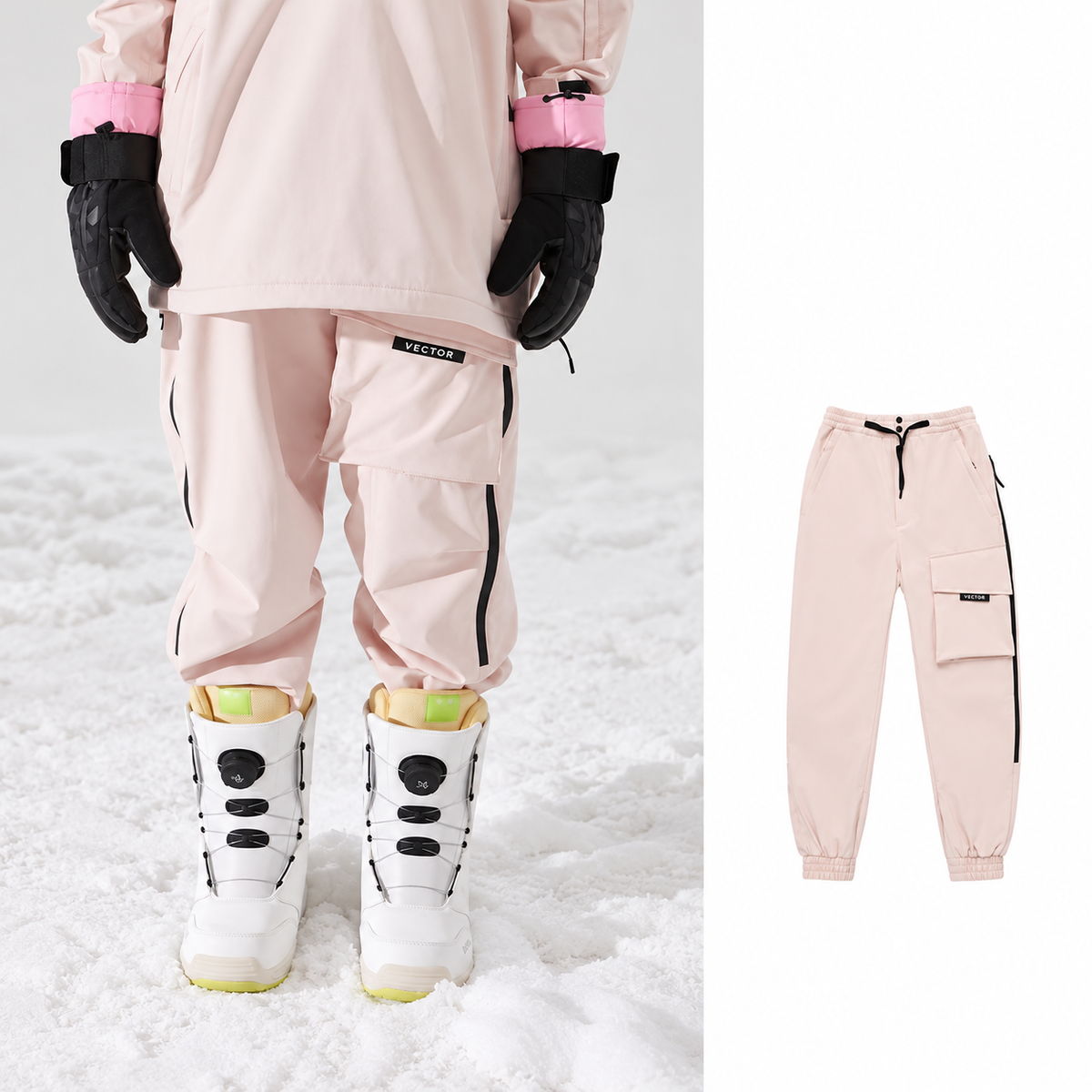 Unisex Half-Zip Hooded Ski Jacket & Trousers Set