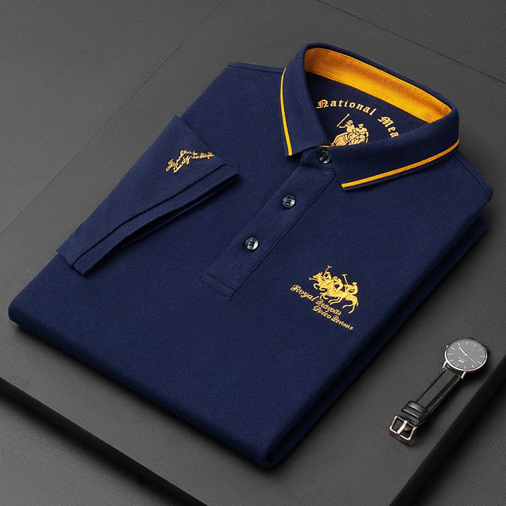 Men's Polo Shirt with Embroidered Chest Detail
