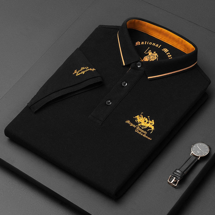 Men's Polo Shirt with Embroidered Chest Detail