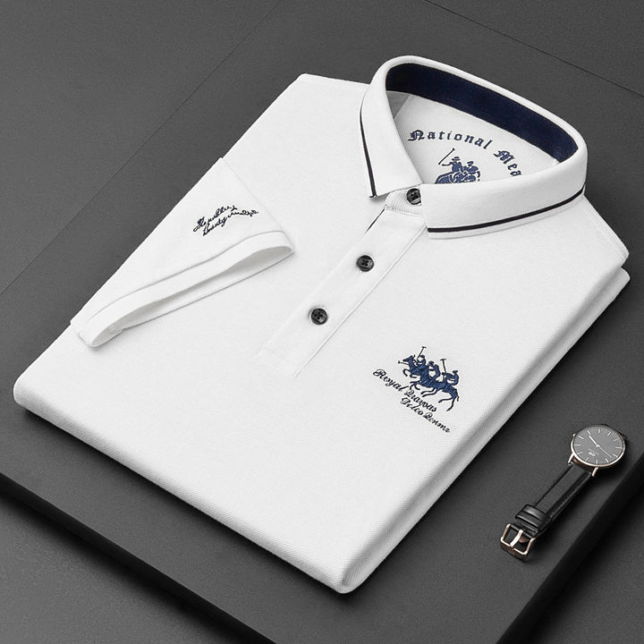 Men's Polo Shirt with Embroidered Chest Detail