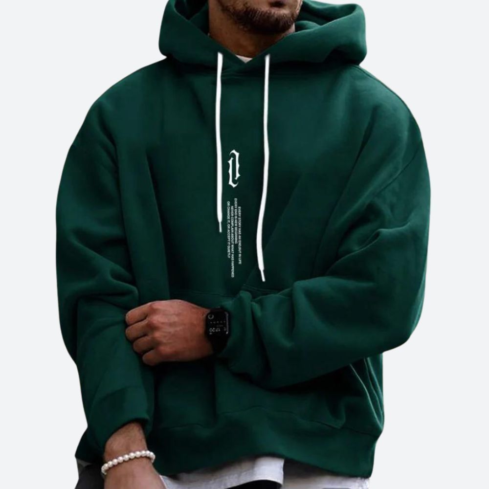 Men's Oversized Hoodie | Relaxed Graphic Pullover Sweatshirt
