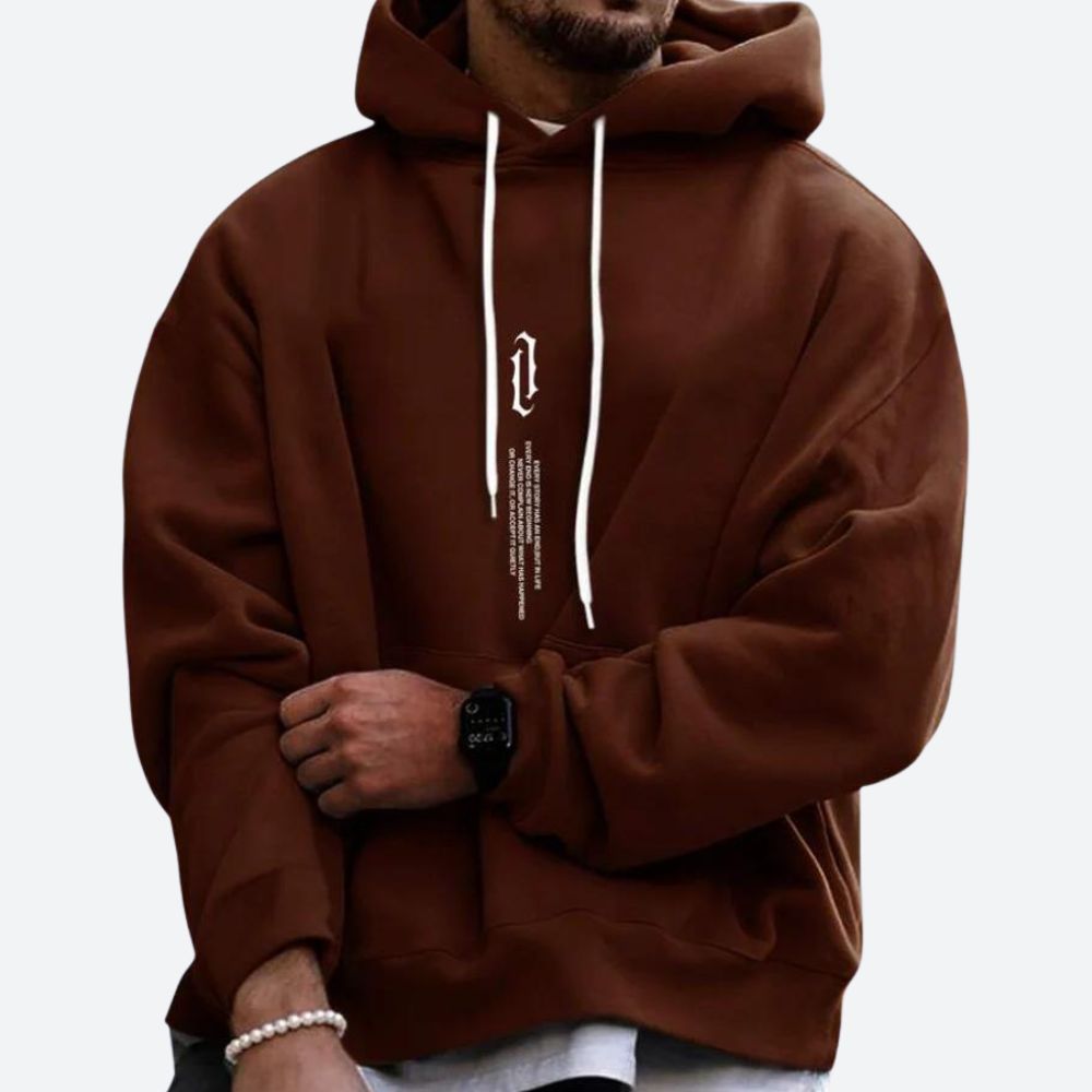 Men's Oversized Hoodie | Relaxed Graphic Pullover Sweatshirt