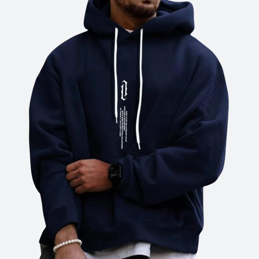 Men's Oversized Hoodie | Relaxed Graphic Pullover Sweatshirt