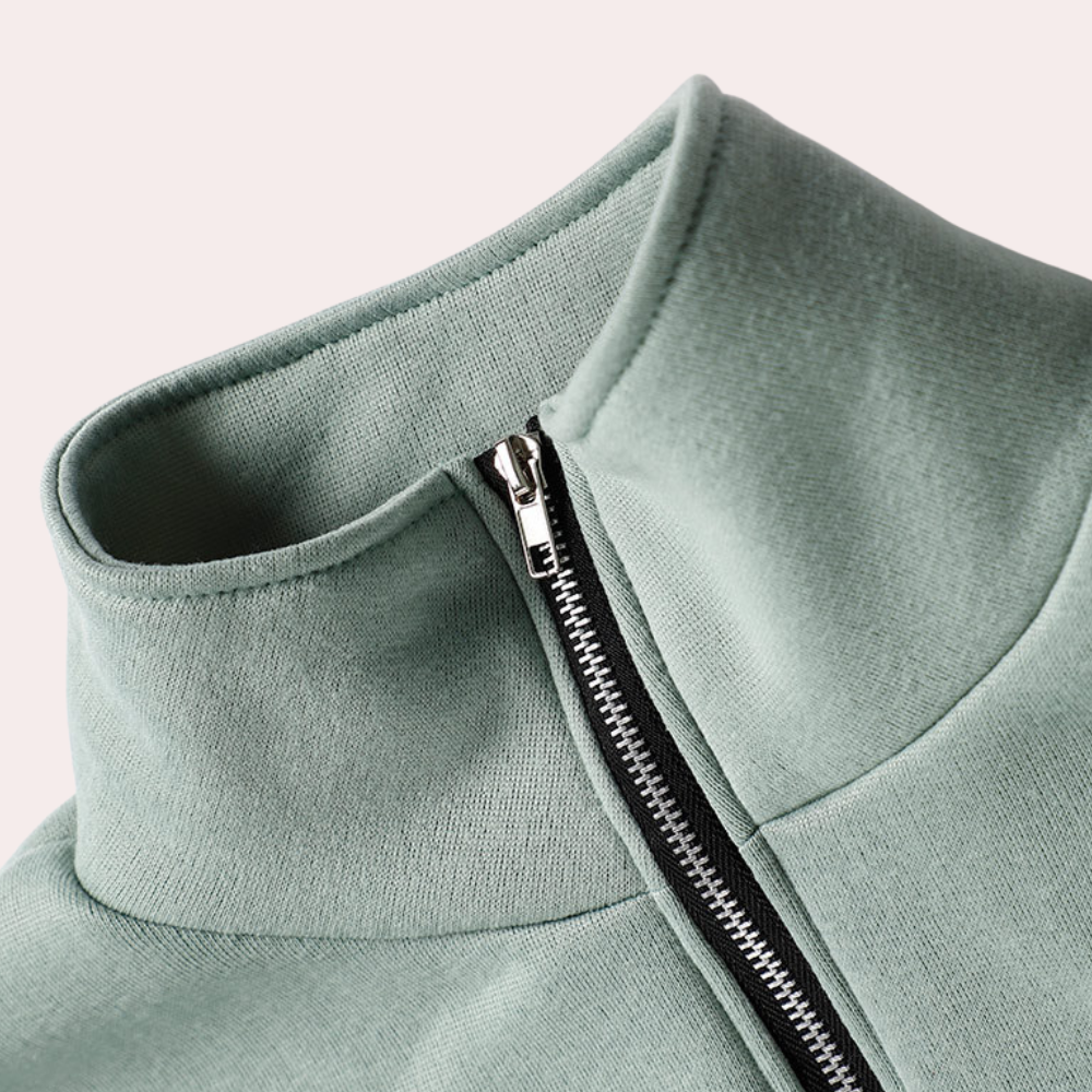 Ensemble pour femme composé d’un sweat-shirt oversize à demi-zip et d’un pantalon de jogging