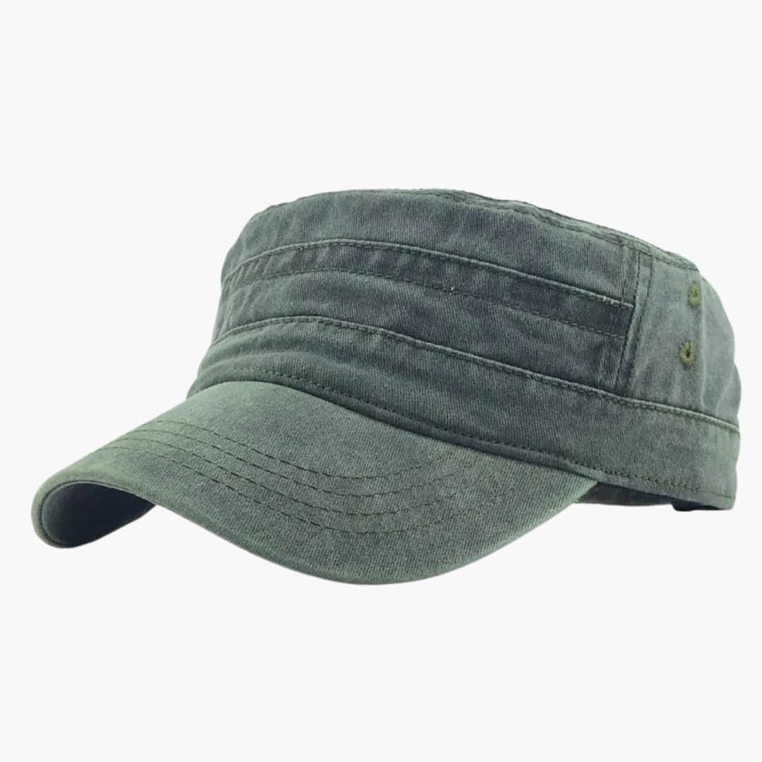 Military Cadet Cap with Curved Brim