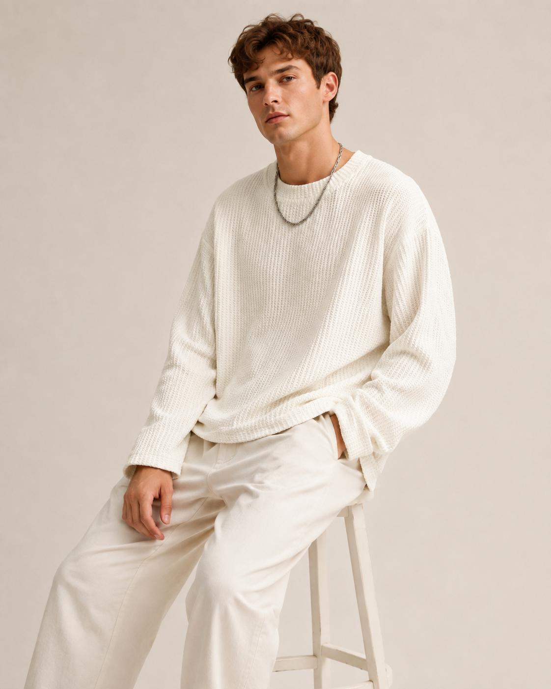 Men's Waffle Knit Jumper
