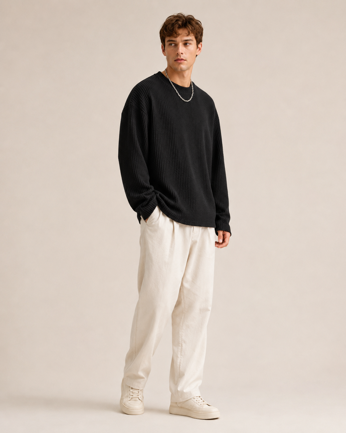 Men's Waffle Knit Jumper