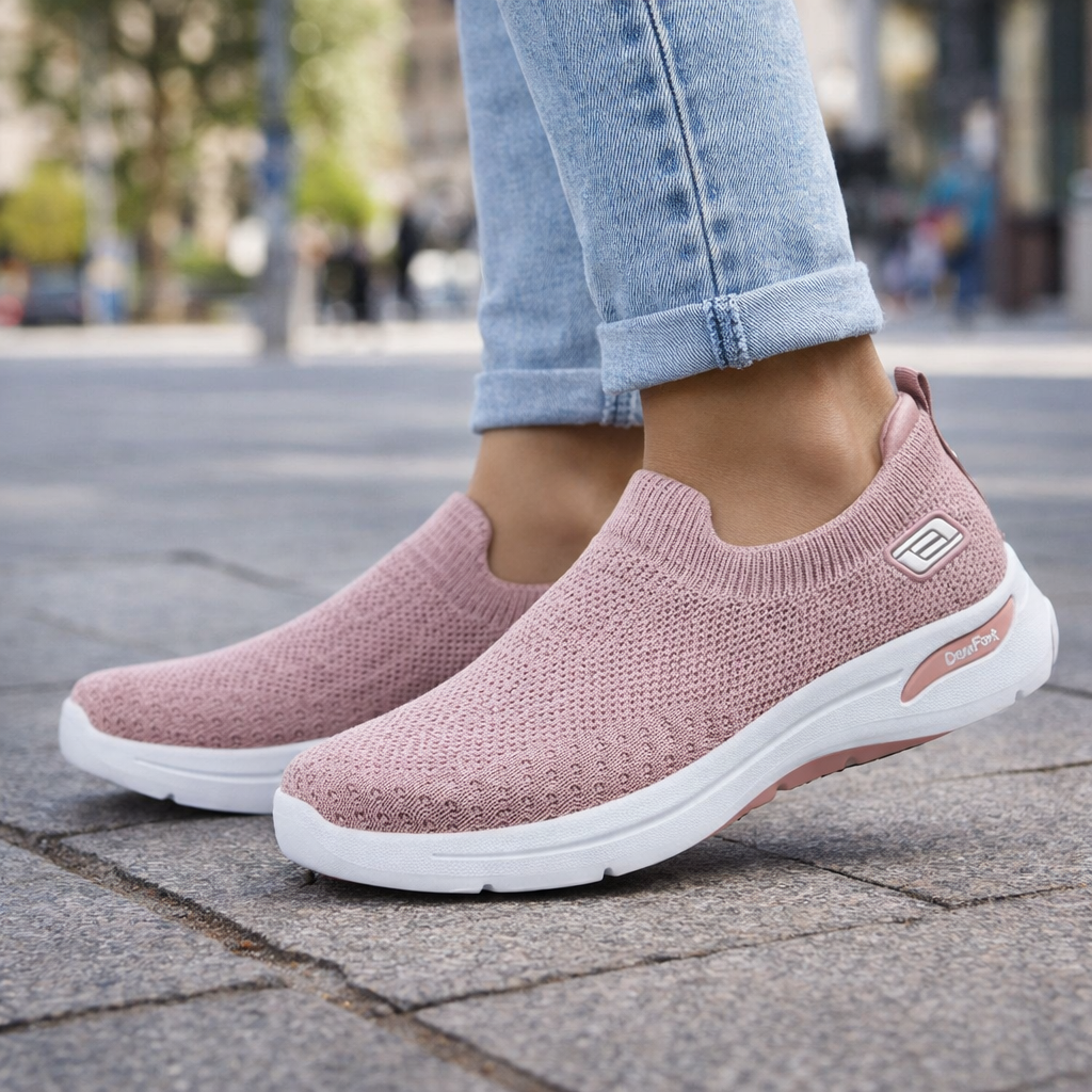 Women's Breathable Slip-On Walking Trainers