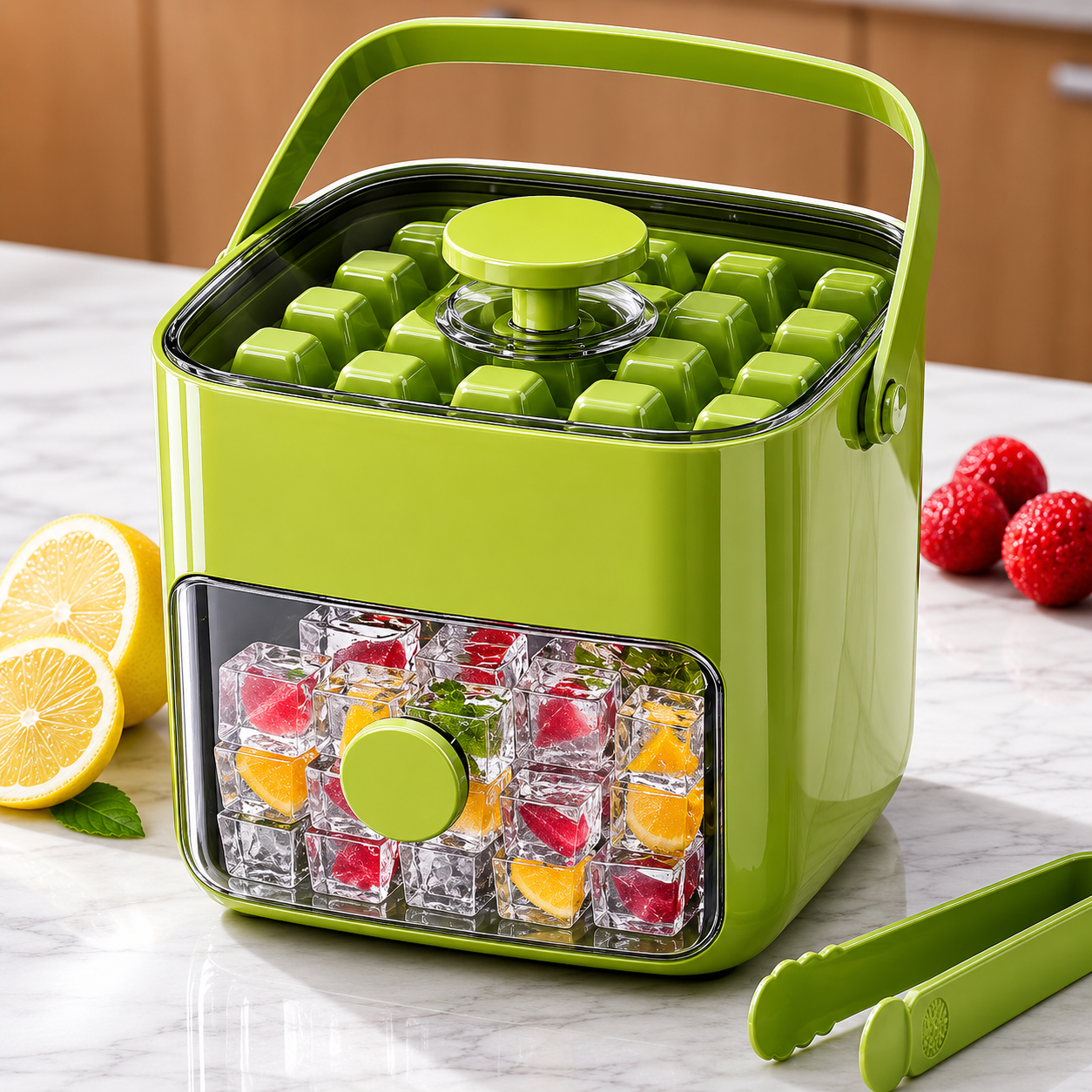 Ice Cube Maker with Storage Drawer