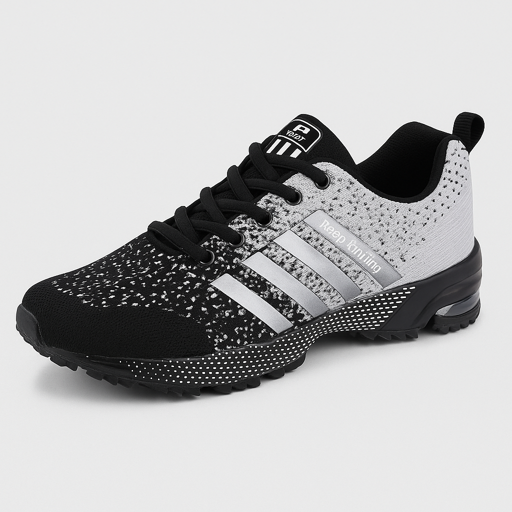 Men's Mesh Running Trainers with Reflective Stripes