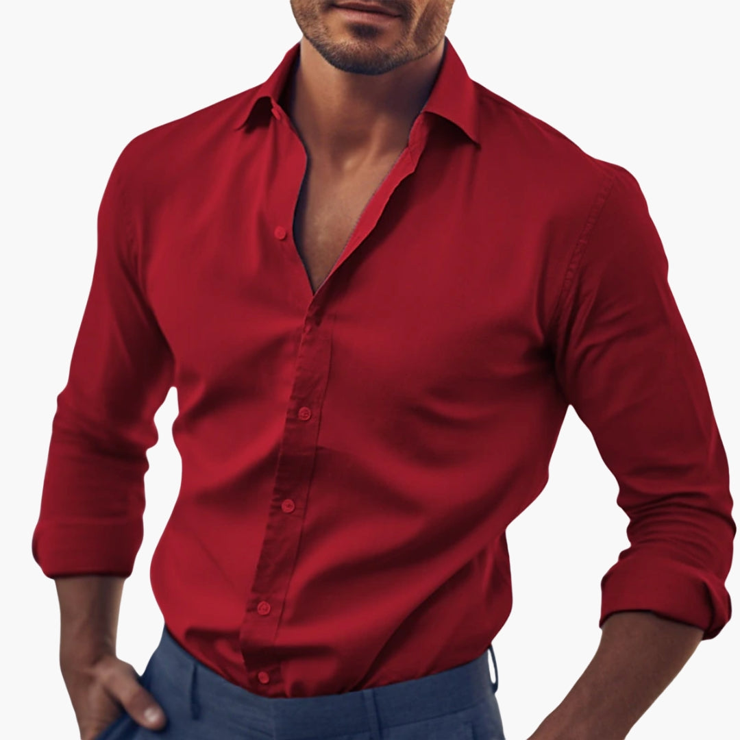 Men's Formal Shirt with Spread Collar