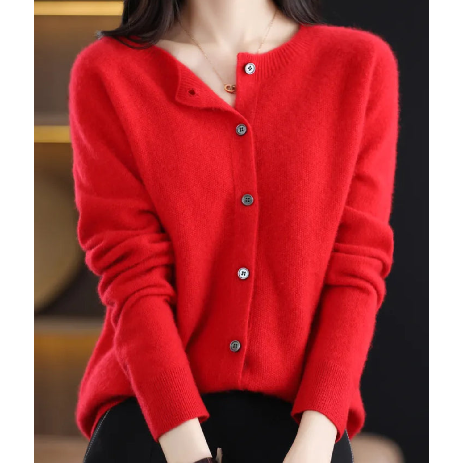 Women's Soft Knit Button-Up Cardigan