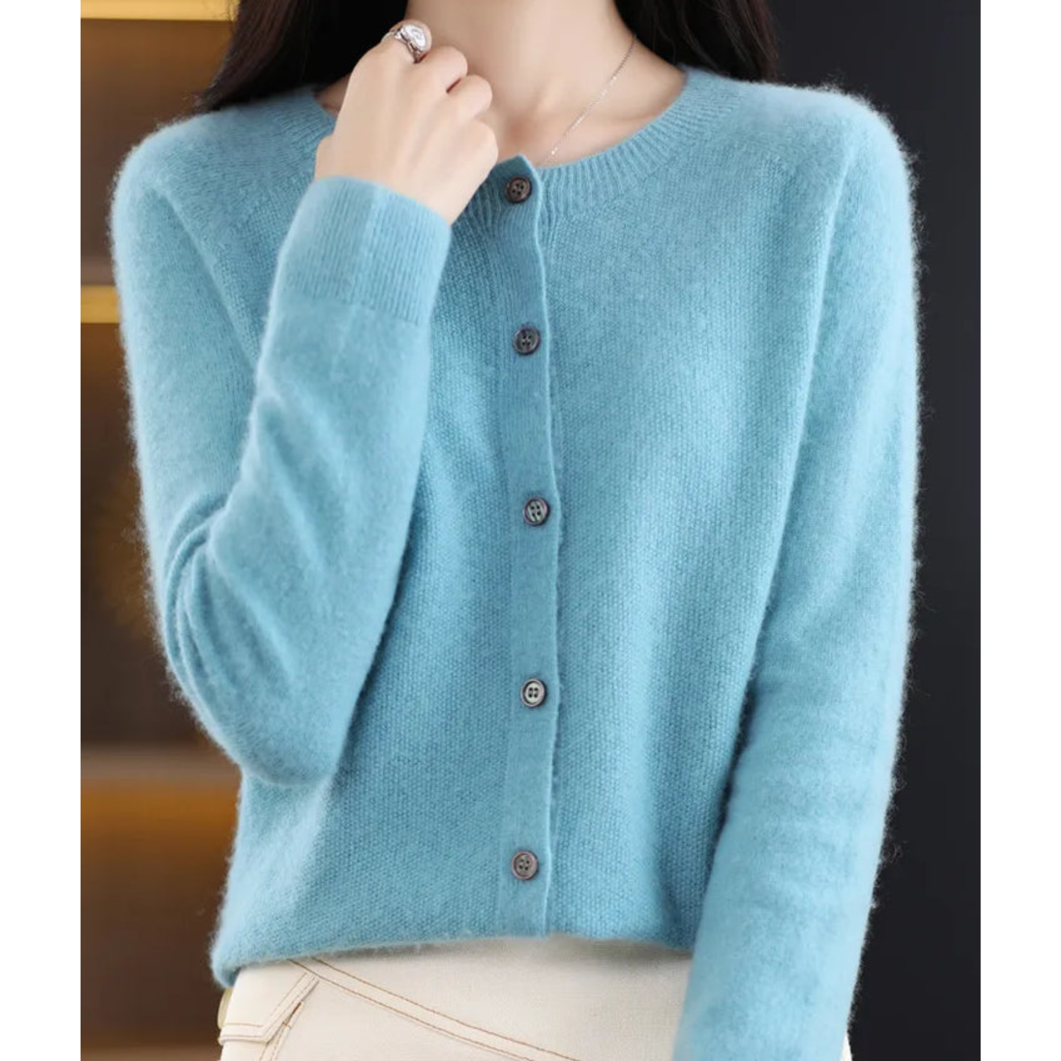 Women's Soft Knit Button-Up Cardigan