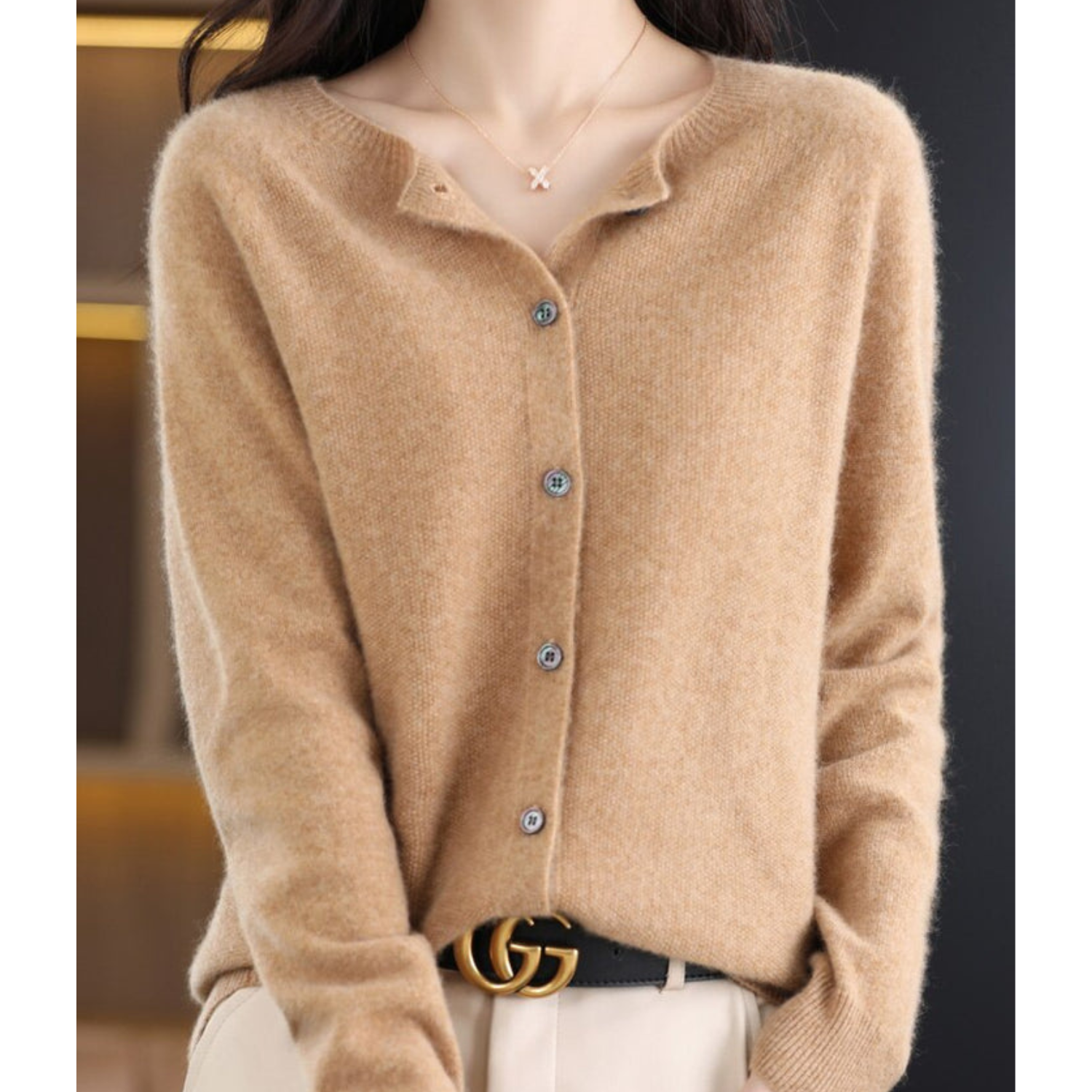 Women's Soft Knit Button-Up Cardigan