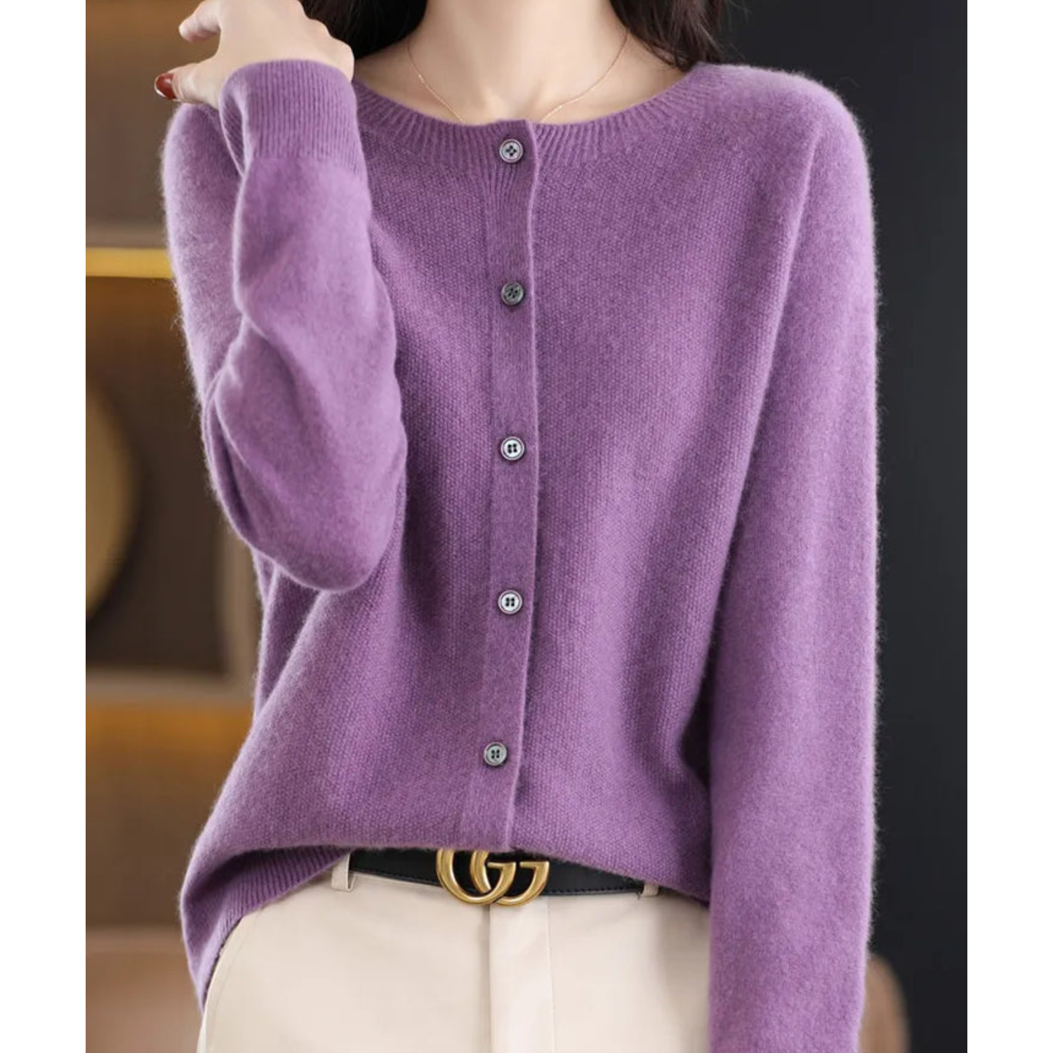 Women's Soft Knit Button-Up Cardigan