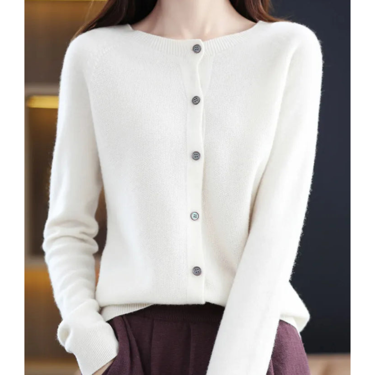 Women's Soft Knit Button-Up Cardigan