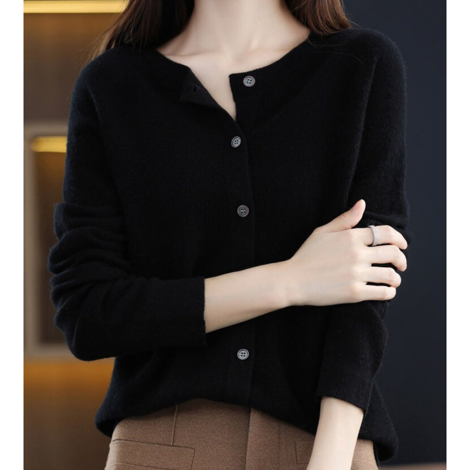 Women's Soft Knit Button-Up Cardigan